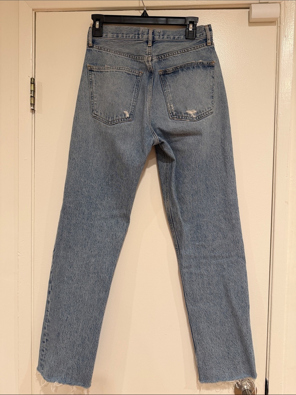 Agolde 90’s Pinch Waist High Rise Straight Leg Jeans - Light Blue Wash - Picture 7 of 8